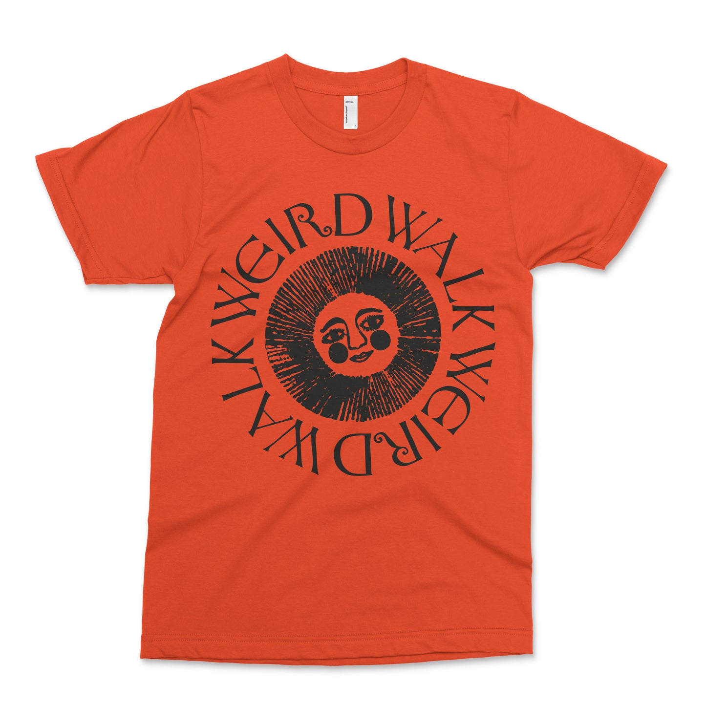 Weird Walk - Sun Ritual T in Orange